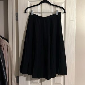 Lauren Ralph Lauren Black Pleated A-Line Skirt